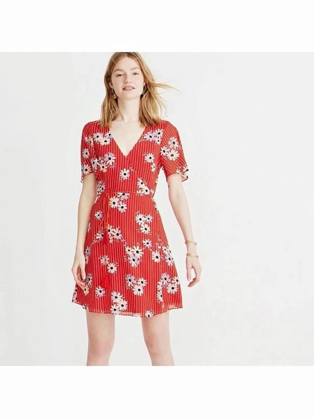 Maddewell  Floral Mini Dress in Red Size 14